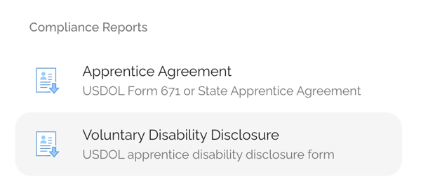 Voluntary Disability Disclosure