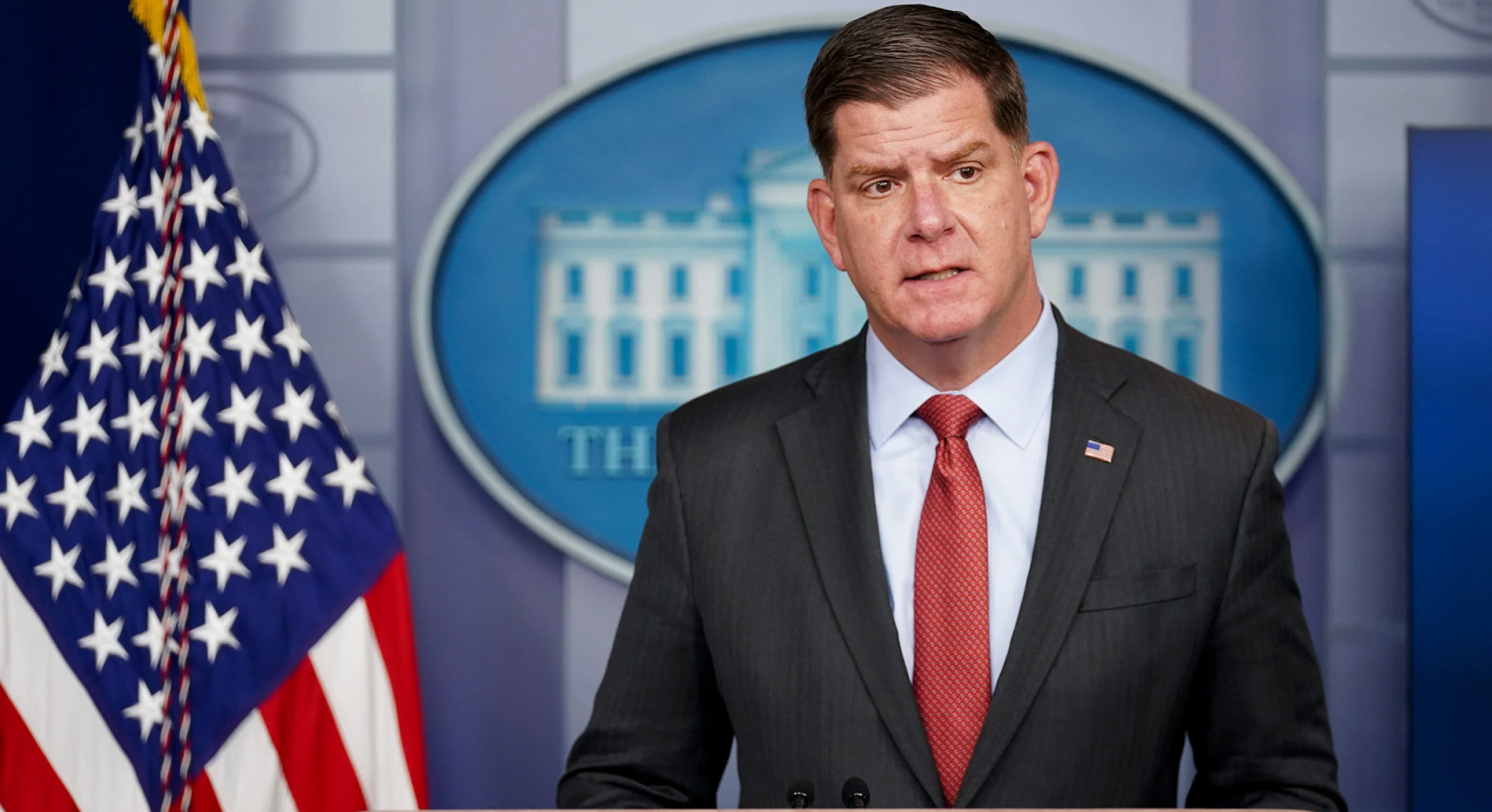 Image of department of labor secretary Marty Walsh.
